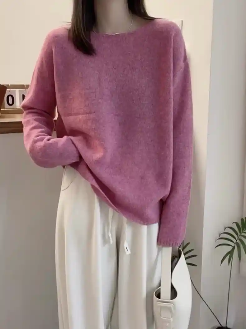 Oversized Cashmere Boatneck Sweater Gentle Herd