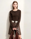 Wool Cropped Crew Neck Striped Sweater