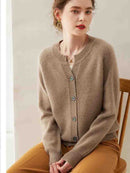 100% Cashmere Knitted Cardigan