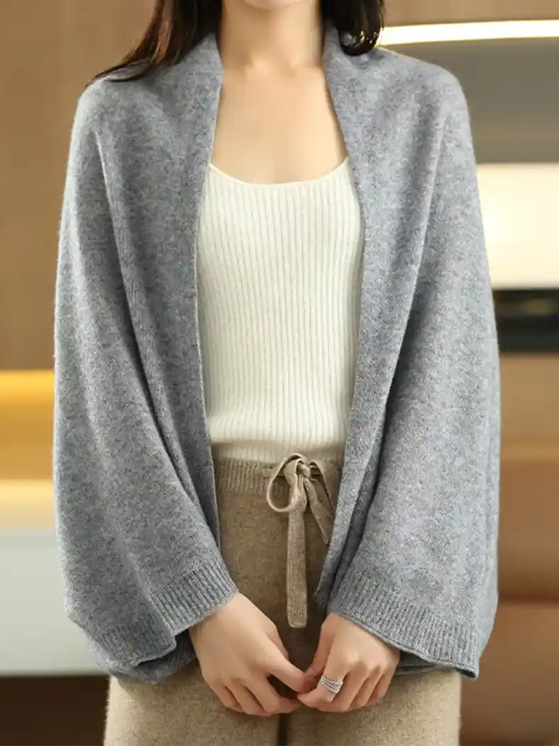 Multifunctional Wool Knitted Shawl Scarf