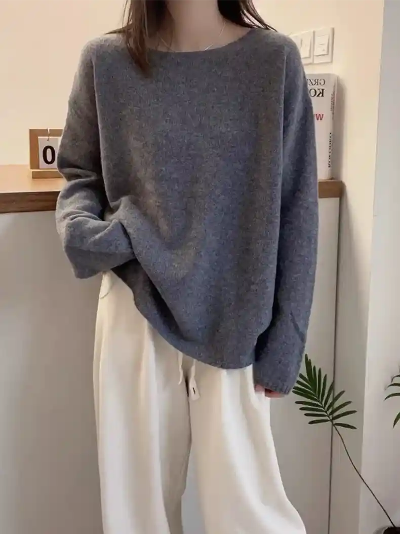 Oversized Cashmere Boatneck Sweater Gentle Herd