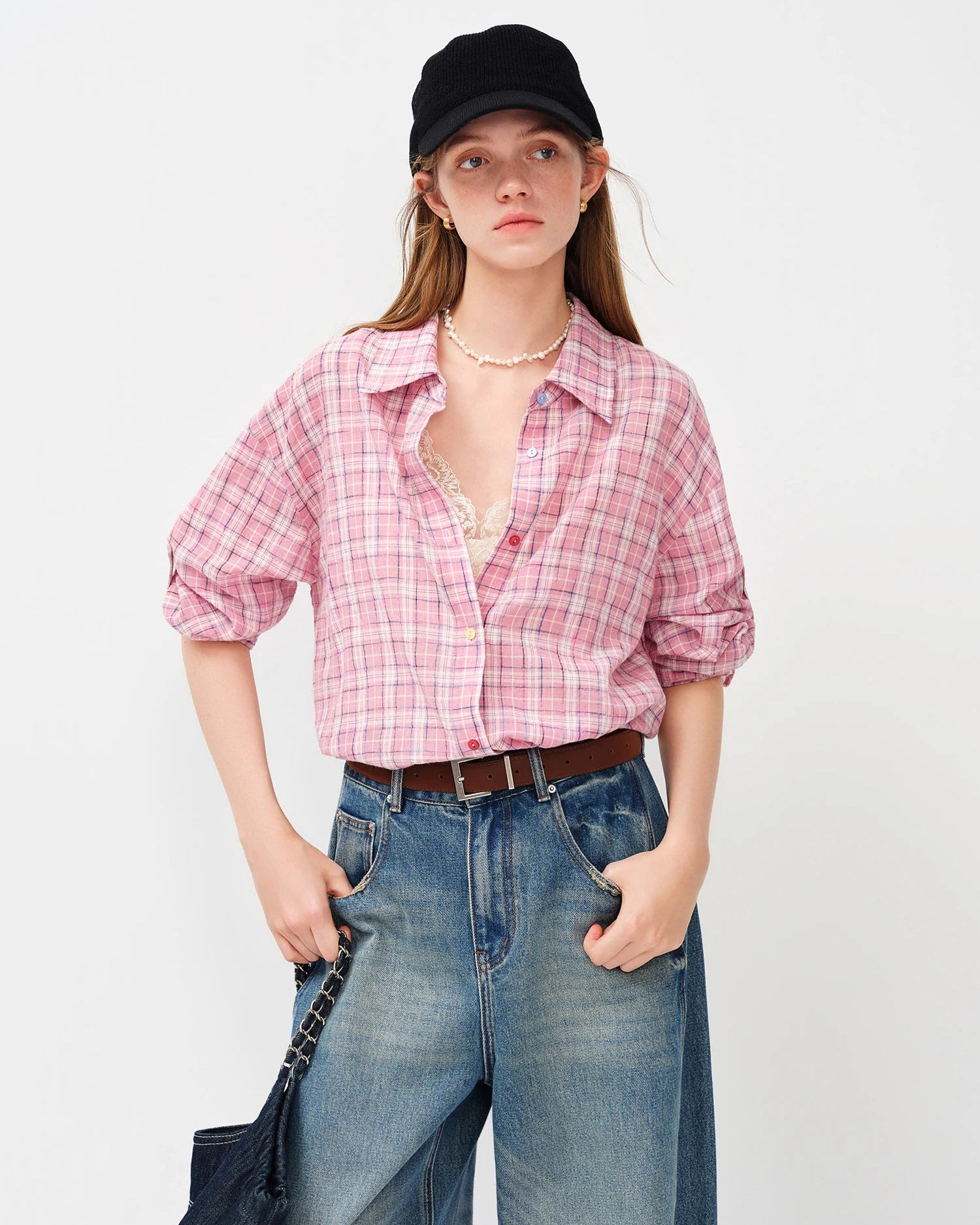 Casual Retro Plaid Shirt Jacket