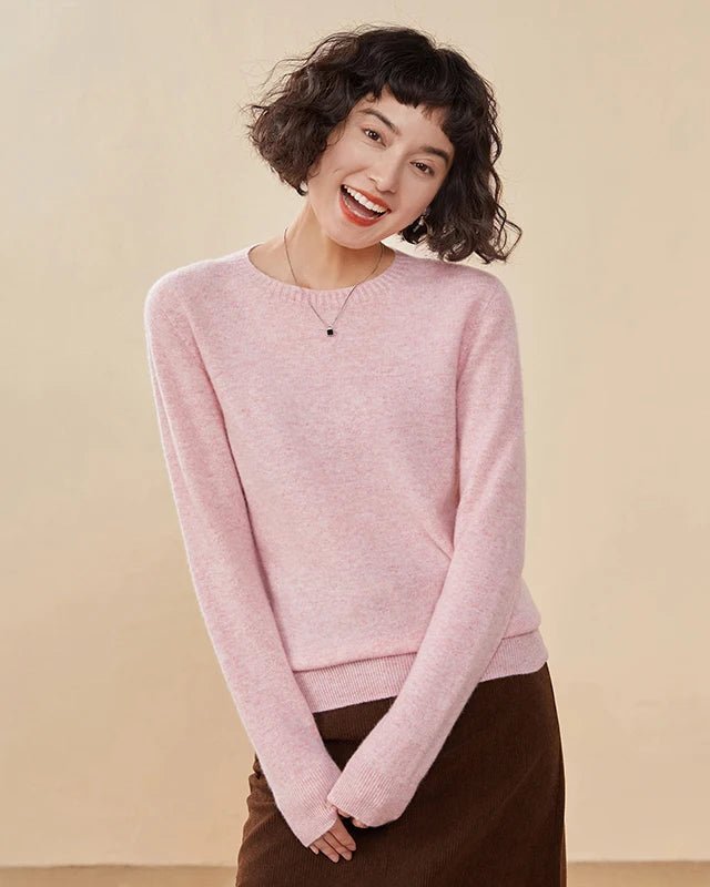 Casual Round Neck Loose Cashmere Sweater
