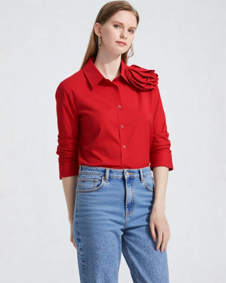 Elegant And Versatile Women'S Long-Sleeved Shirt