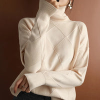 Pure Wool Solid Turtleneck Sweater