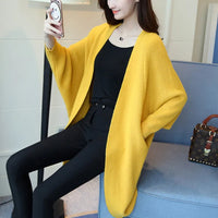 Bat Sleeve Knited Long Cardigan