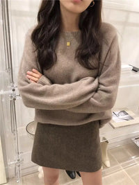 100% Wool Round-Neck Sweater