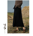 Cashmere & Wool Blend Knitted Long Skirt