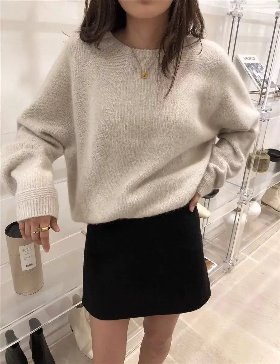 100% Wool Round-Neck Sweater