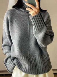 Cashmere Wool Blended Turtleneck Sweater