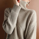 Pure Wool Solid Turtleneck Sweater