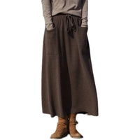 Cashmere & Wool Blend Knitted Long Skirt