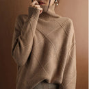 Pure Wool Solid Turtleneck Sweater