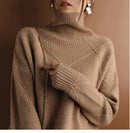 Pure Wool Solid Turtleneck Sweater