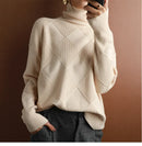 Pure Wool Solid Turtleneck Sweater