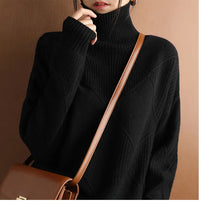 Pure Wool Solid Turtleneck Sweater