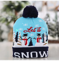 Creative Flashing Led Light Knitted Christmas Hat