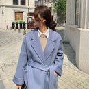 100% Wool Belted Long Warp Coat