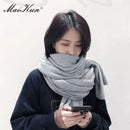 Pure Color Wool Knitted Scarf