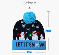 Creative Flashing Led Light Knitted Christmas Hat