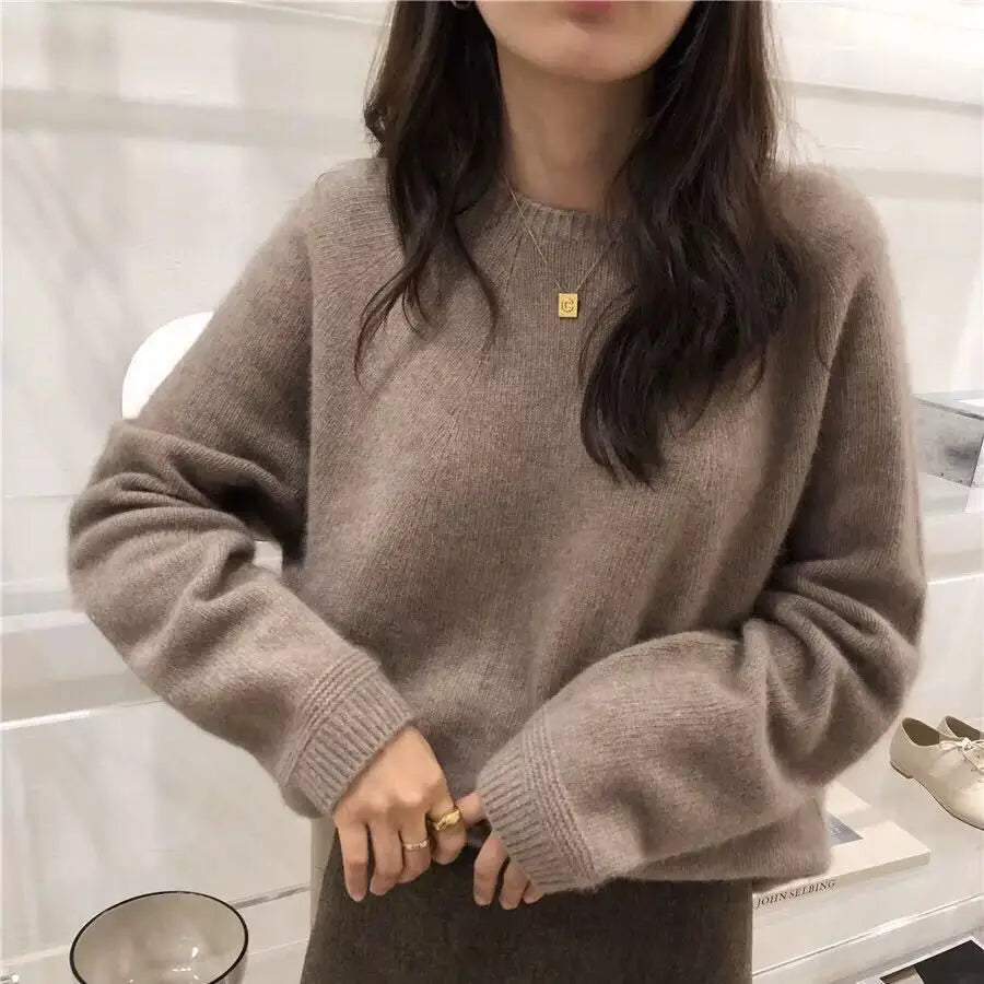 100% Wool Round-Neck Sweater