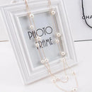 Double Layer Pearl Necklace SweaterChain