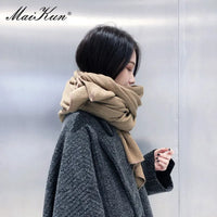 Pure Color Wool Knitted Scarf