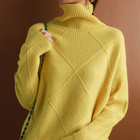 Pure Wool Solid Turtleneck Sweater