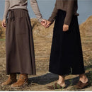 Cashmere & Wool Blend Knitted Long Skirt