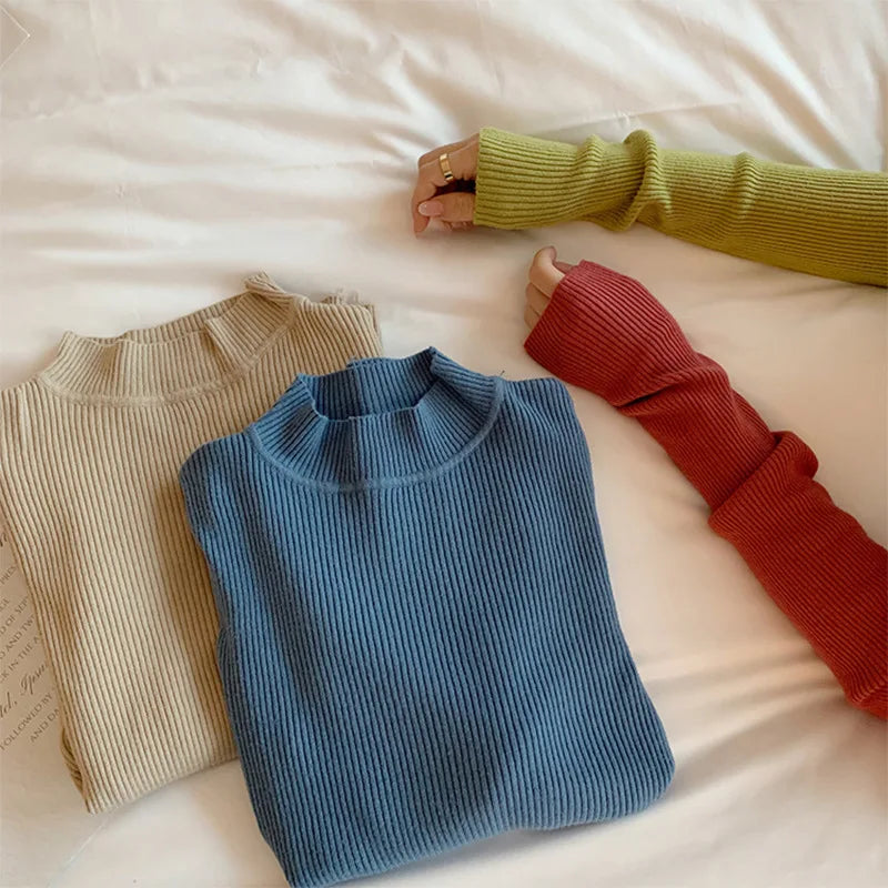 Basic Turtleneck Knitting Bottoming Warm Sweaters