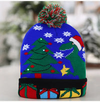 Creative Flashing Led Light Knitted Christmas Hat