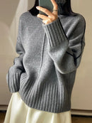 Cashmere Wool Blended Turtleneck Sweater