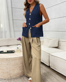 Fashionable Crochet Sleeveless Vest Sweater