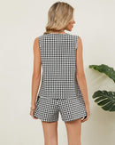 Women's Comfortable Plaid Two-Piece Set