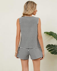 Women's Comfortable Plaid Two-Piece Set