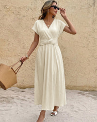 wist Waist Ribbed Midi Dress | Effortless Elegance
