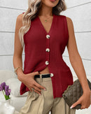Fashionable Crochet Sleeveless Vest Sweater