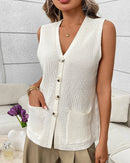 Fashionable Crochet Sleeveless Vest Sweater