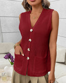 Fashionable Crochet Sleeveless Vest Sweater