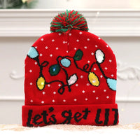 Creative Flashing Led Light Knitted Christmas Hat