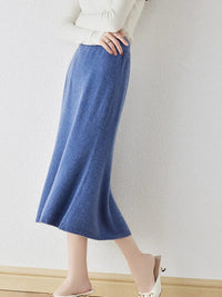 100% Merino Wool Knitted Fishtail Skirt