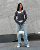 Modal Soft Long-Sleeved Color-Block Slim-Fit T-Shirt