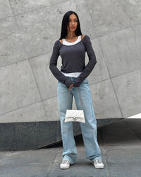 Modal Soft Long-Sleeved Color-Block Slim-Fit T-Shirt