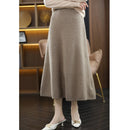 100% Wool Knitted A-Line Skirt