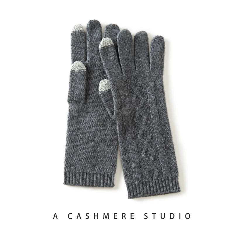 Full Finger Pure Cashmere Gloves