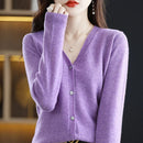 100% Wool Knitted Causal Cardigan