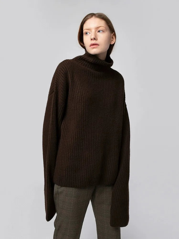 Turtleneck Loose Fit Cashmere Sweater