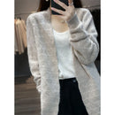 Open front Pure Wool Cardigan