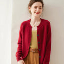 100% Cashmere Knitted Cardigan