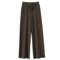 High Waisted  Cashmere Blend Wide Leg Pants